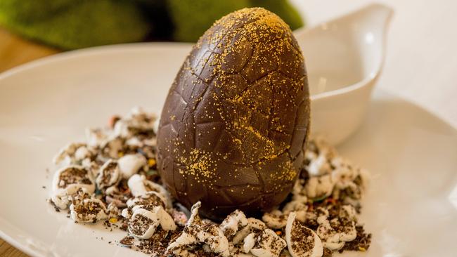 It starts as a house made chocolate egg. Picture: Jerad Williams.