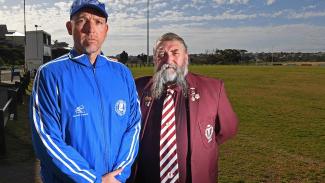 Southern Football League president Craig Warman (right) said the league was excited by the opportunity of adding another club. Picture: Tom Huntley