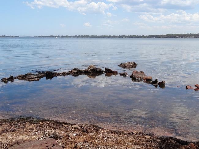 Mr LeMaire built this rock pool with his granddaughter Kyla