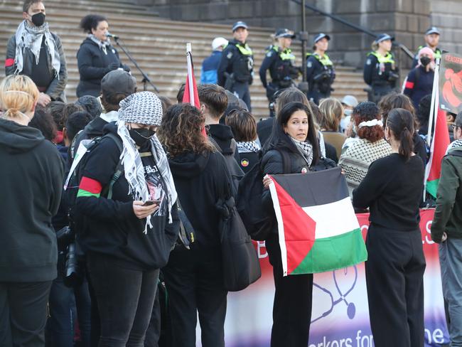 Palestine-supporters have gathered every weekend in Melbourne for months. Picture: NCA NewsWire / David Crosling