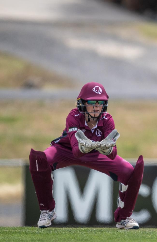 Chelsea Sonter playing for the Queensland U16s. Picture: Cricket Australia