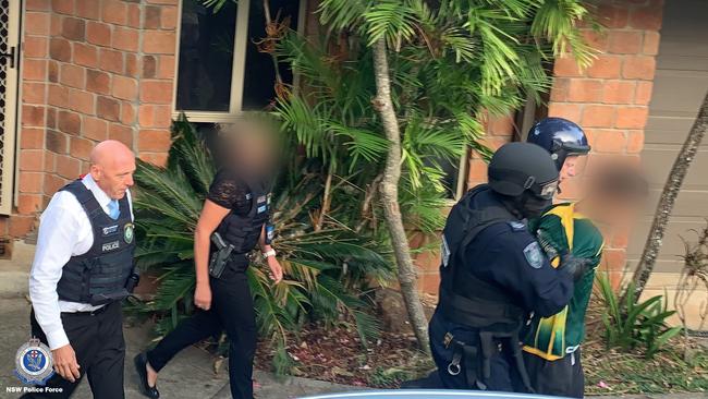 Police executed a search warrant at a home in Tweed Heads West following the fatal brawl at Ballina, 2019.