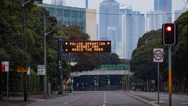 A deserted City Road at 7am today. Picture: Julian Andrews.