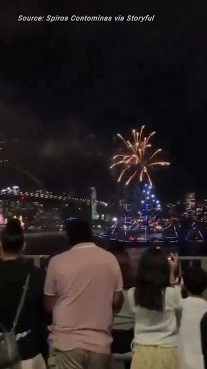 Pre NYE fireworks dazzle over Sydney Harbour