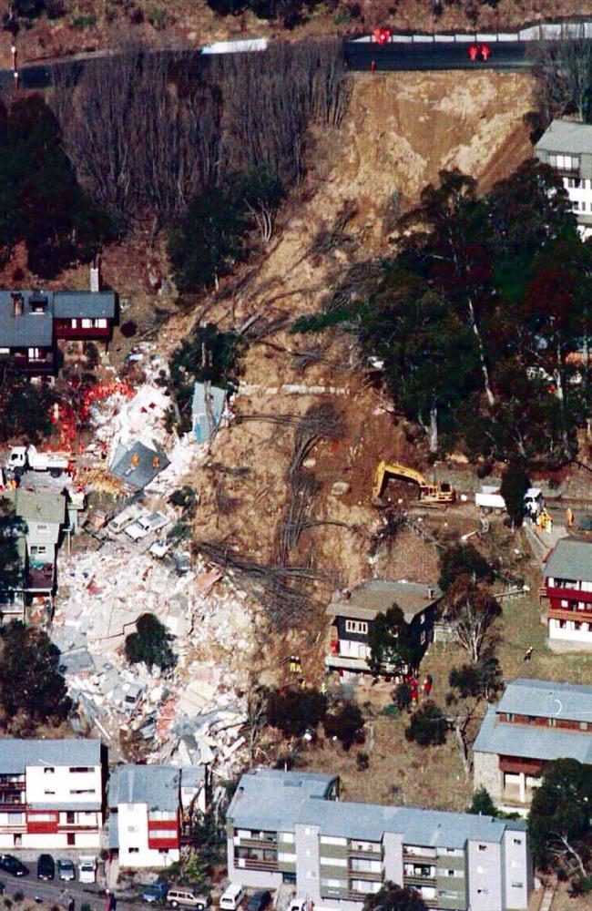 An aerial view of the devastation.