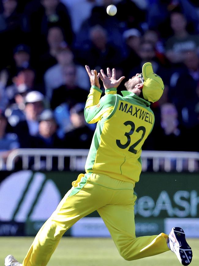 Maxwell takes an incredible catch. Picture: AP