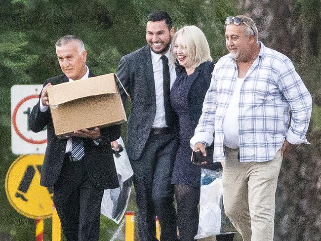 Salim Mehajer seen leaving Silverwater Jail with his lawyer Zali Burrows. Picture: Damian Shaw