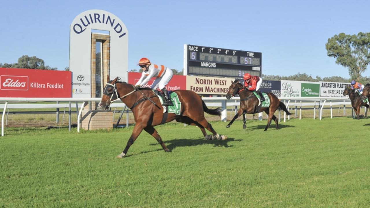 Cumboogle, pictured winning at Quirindi on April 25, can continue his hot streak at Wellington on Tuesday. Picture: Bradley Photos