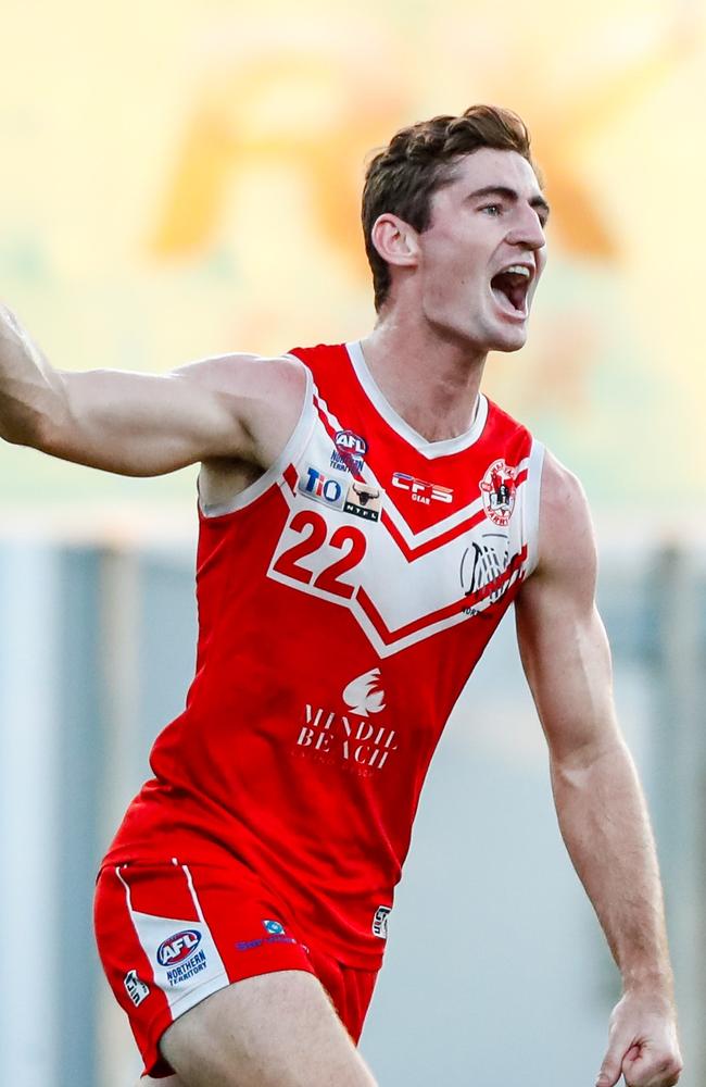 Scott Carlin has been in great form for Waratah in the 2023-24 NTFL season. Picture: Celina Whan / AFLNT Media