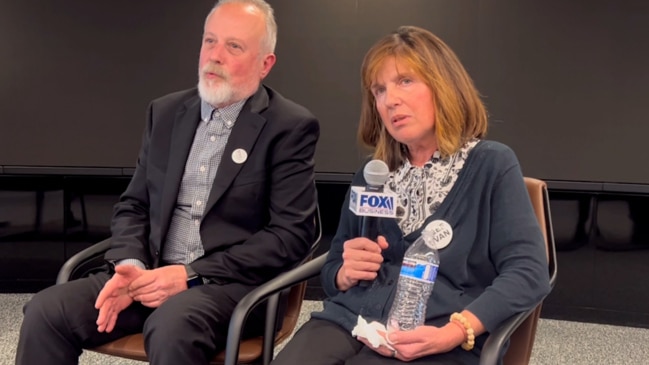 Detained journalist Evan Gershkovich’s parents speaking in Washington about his fight for freedom.