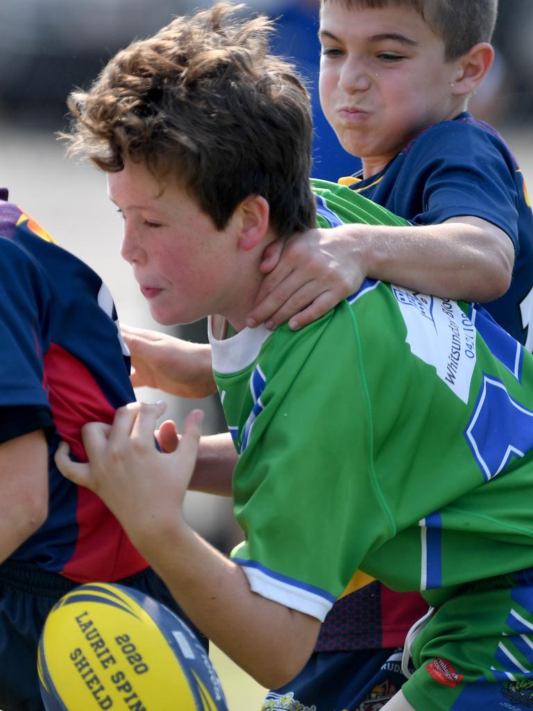 Teams play for Laurie Spina Shield at Brothers at Kirwan. Proserpine Whitsundays Brahmans Lachlan Holroyd. Picture: Evan Morgan