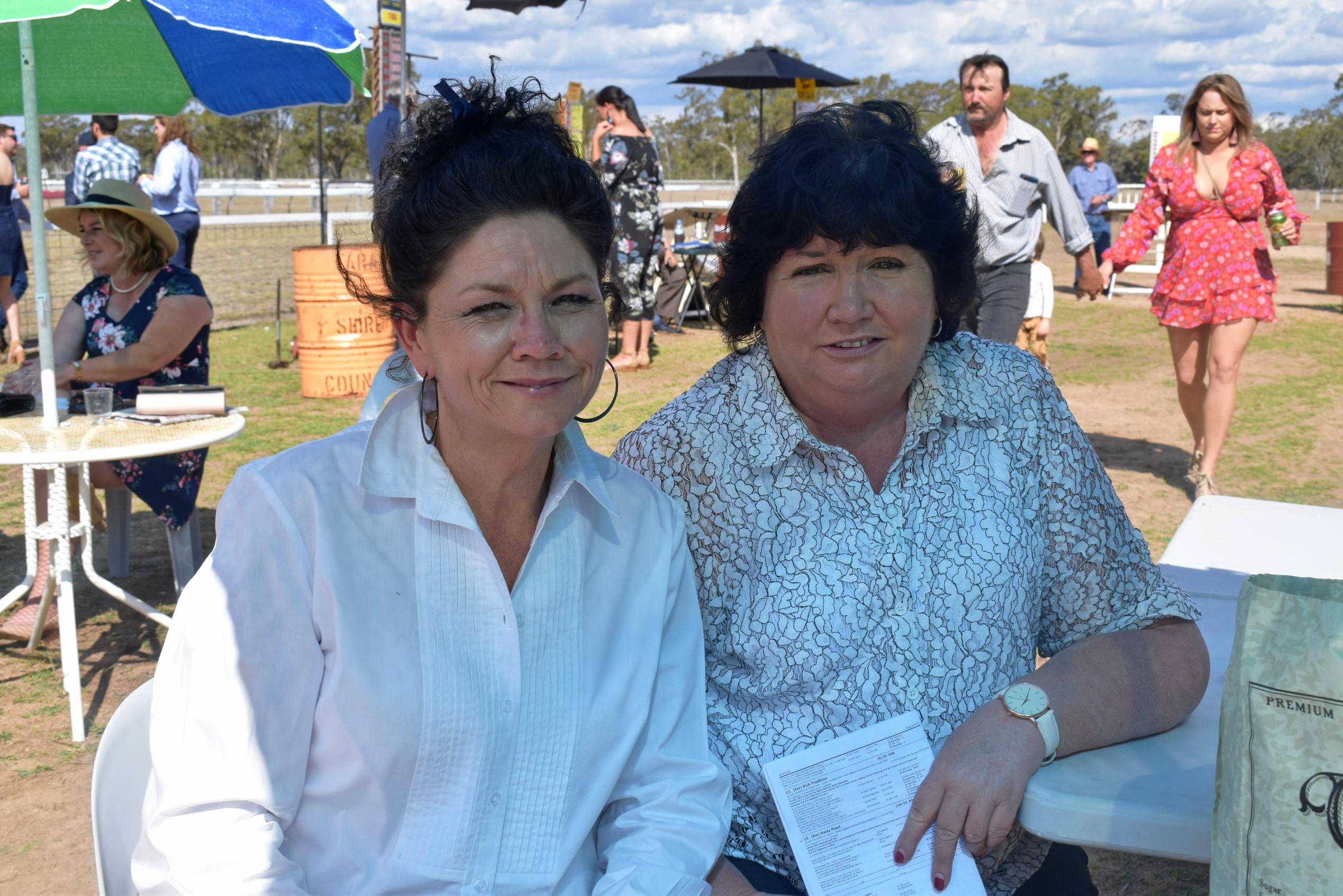 Kerry Jiggens and Leah Richards at the Tara Races October 6, 2018. Picture: Brooke Duncan