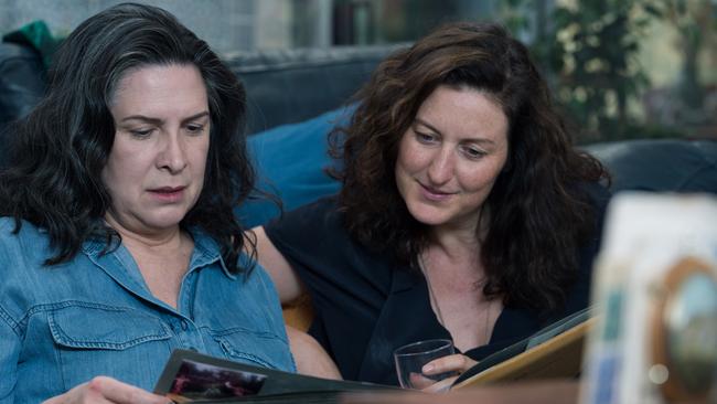 Pamela Rabe and new Wentworth co-star Kate Box in comedy F---ing Adelaide. Pic: ABC