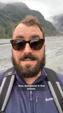 The Franz Josef glacier in New Zealand is melting