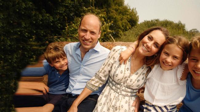 Prince William and Princess Catherine with children George, Charlotte and Louis. Picture: Kensington Palace