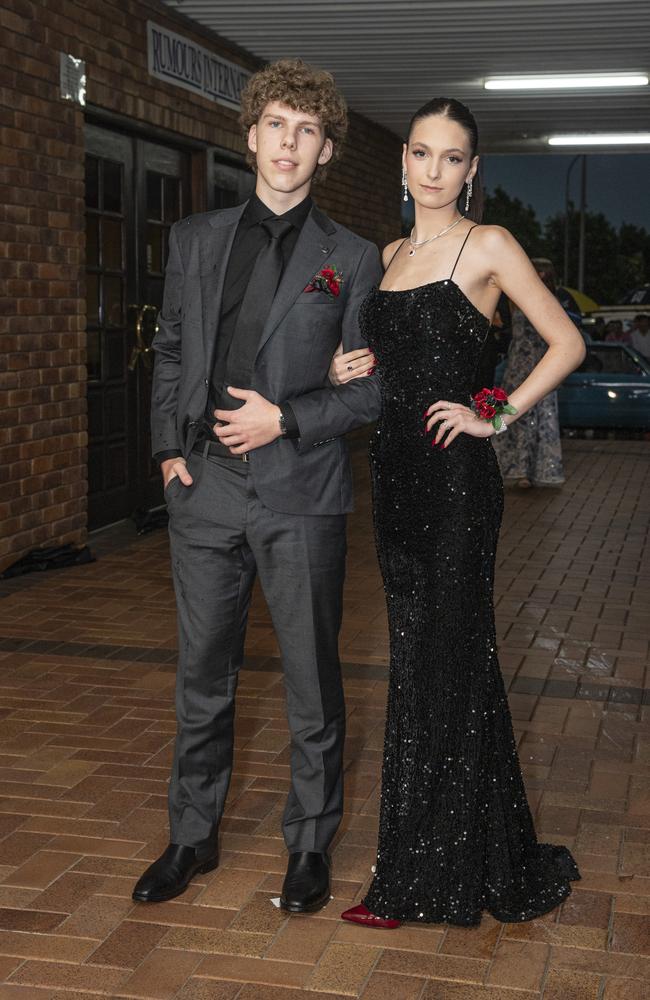 Henry Paton and partner Khloe Crane at Toowoomba Grammar School formal at Rumours International, Wednesday, November 13, 2024. Picture: Kevin Farmer