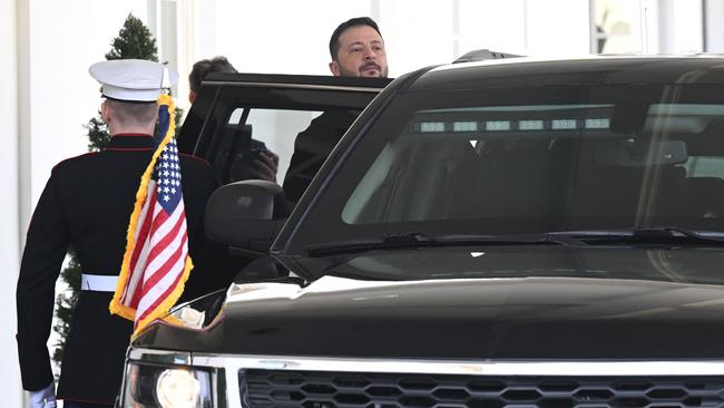 Ukraine's President Volodymyr Zelensky leaves the White House. Picture: Saul Loeb / AFP