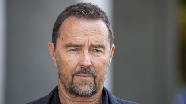 Former elite swimming coach Scott Volkers outside Brisbane District Court. Picture: AAP/Glenn Hunt