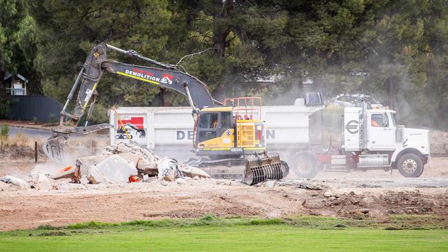 New development is under way at the Lyndoch Recreation Park ahead of the next AFL Gather Round. Picture: Tom Huntley