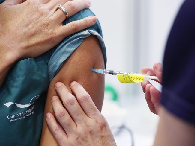 The Federal Government insists vaccines will be delivered according to the 12-week plan handed to states and territories. Picture: Brendan Radke