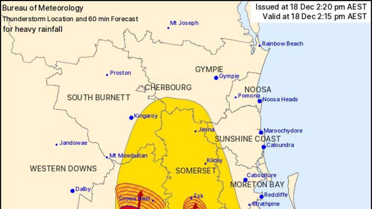 Severe Thunderstorm Warning Issued For Eastern Darling Downs The