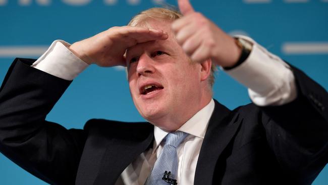 Boris Johnson on the hustings at Bournemouth Pavilion Theatre. Picture: Getty Images.