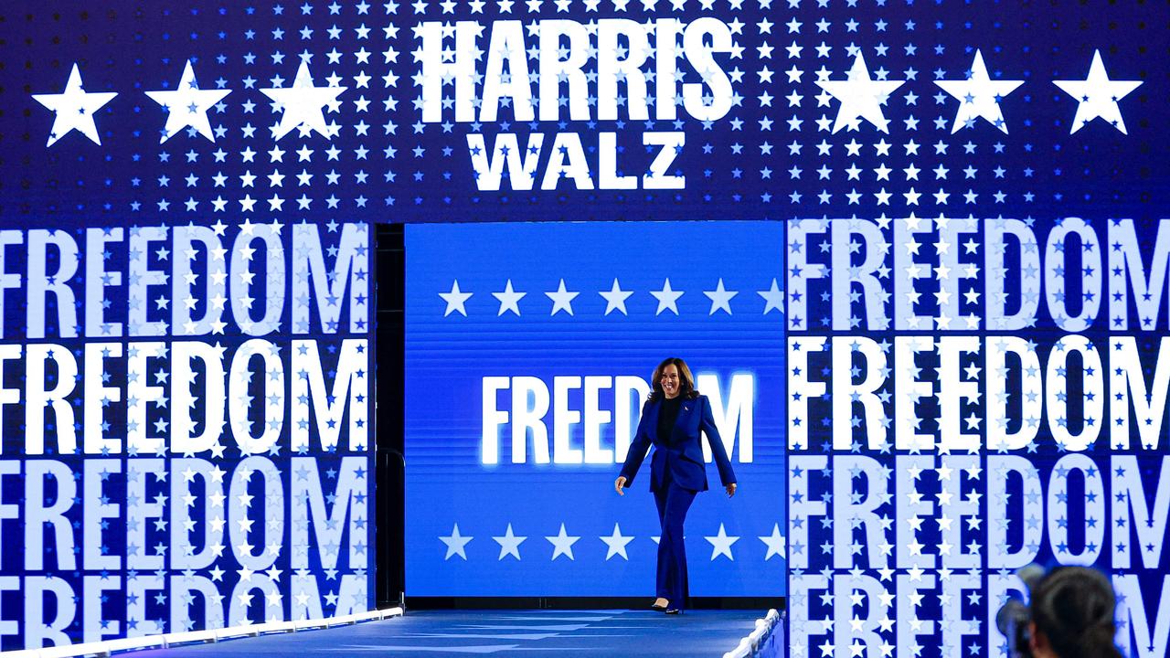 Kamala Harris was formally nominated as the Democratic candidate during the event. Picture: AFP