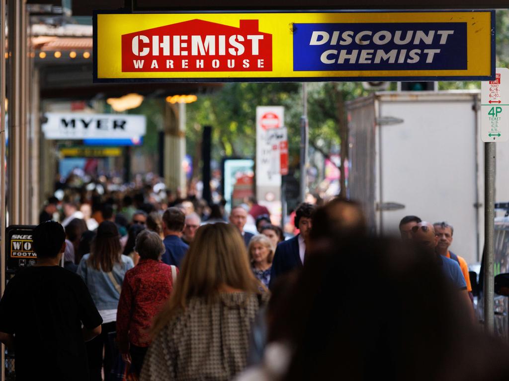 It comes after the ACCC said it will allow Chemist Warehouse to merge with Sigma Healthcare. Picture: NewsWire / Max Mason-Hubers