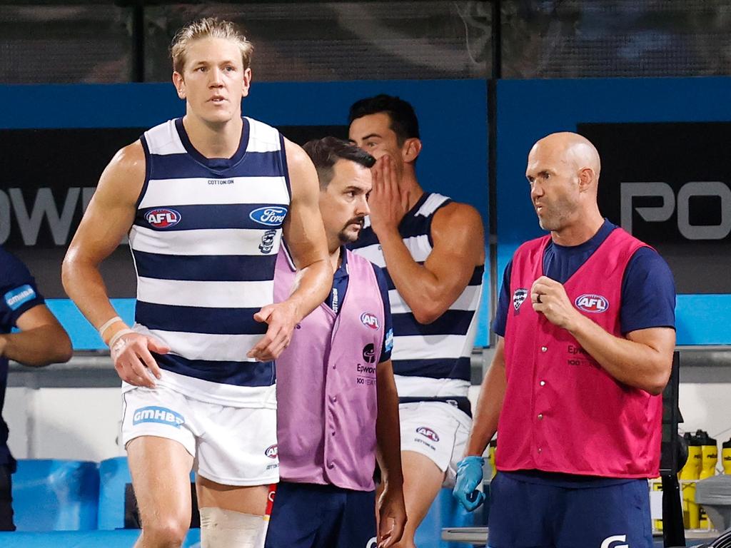 Dr Drew Slimmon (right) with Hamish Macauley. Picture: Michael Willson