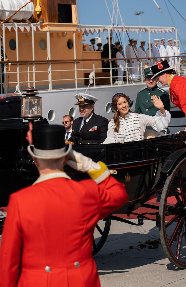 King Frederik and Queen Mary are participating the Danish royal family’s annual summer cruise for the first time as King and Queen.