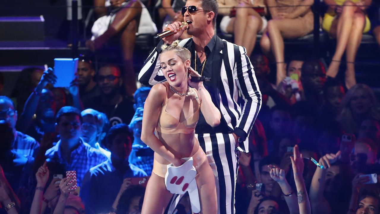 Miley’s raunchy 2013 performance prompted fierce backlash. Picture: Getty Images.