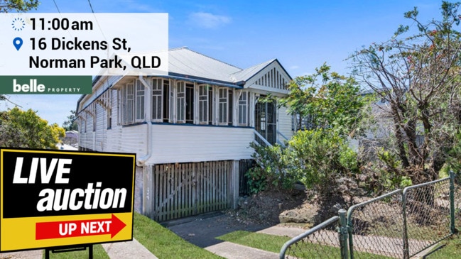 Replay: Brisbane house auctions -  16 Dickens St, Norman Park