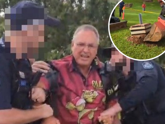 Aboriginal land activist Wit-boooka has been charged following a clash between an Indigenous group, police, and gympie Regional Council over an alleged plan to erect a memorial stone.