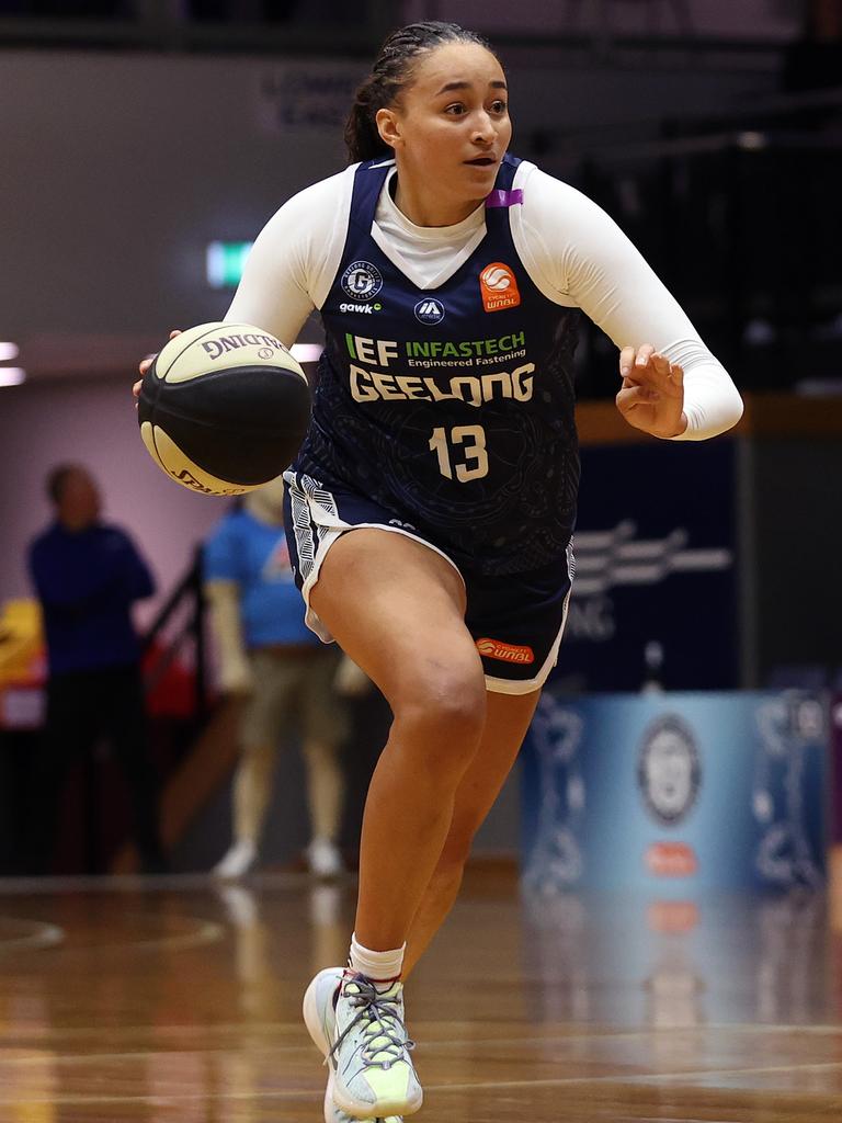 US import Haley Jones has brought both WNBA experience and high energy to Geelong United’s line up. Picture: Kelly Defina/Getty Images