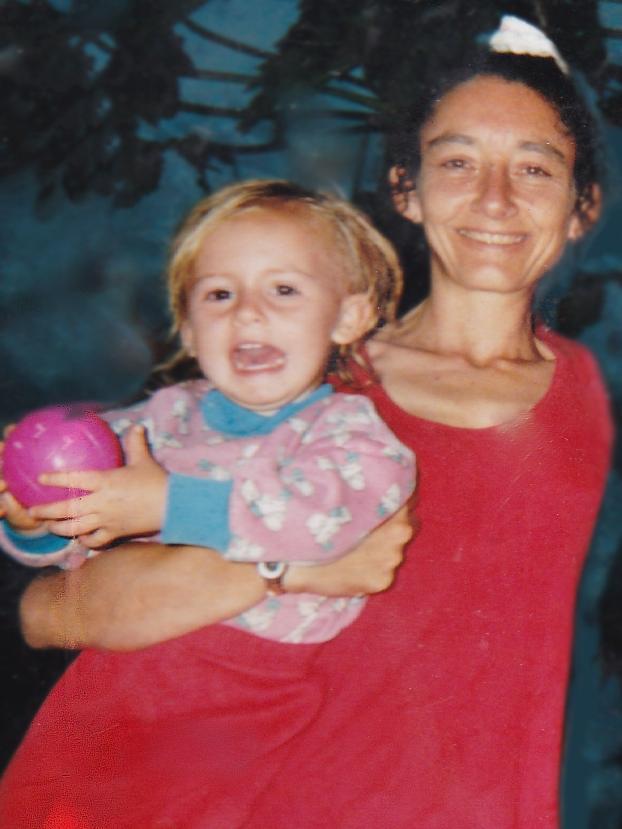 Missing person Katie O'Shea with her daughter Lily Parmenter.