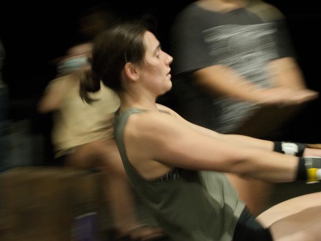 Molly Kingwill takes part in the CrossFit open for the first time at the CrossFit 4740 Friday Night Lights event. Picture: Marty Strecker