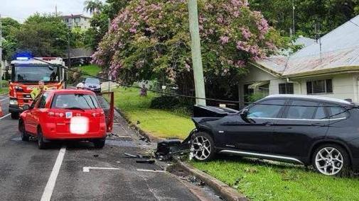 A driver fled a crash after smashing a black BMW into a parked car on Blackall Tce in Nambour on January 9.