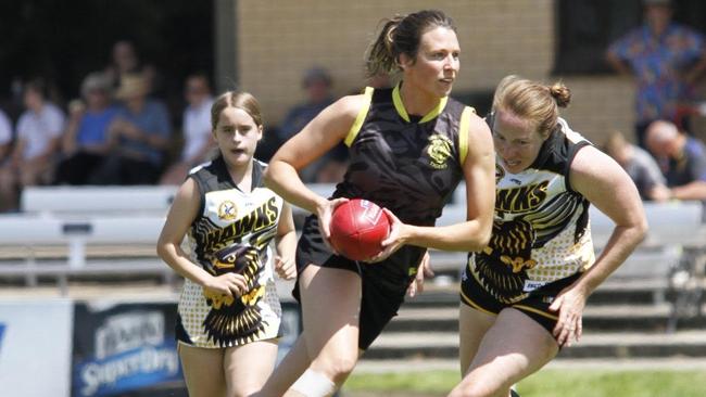 Kybybolite footballer Holly Hannaford is ready for her second season in the Veolia Limestone Coast AFL Women's League. Picture: Veolia Limestone Coast AFL Women's League