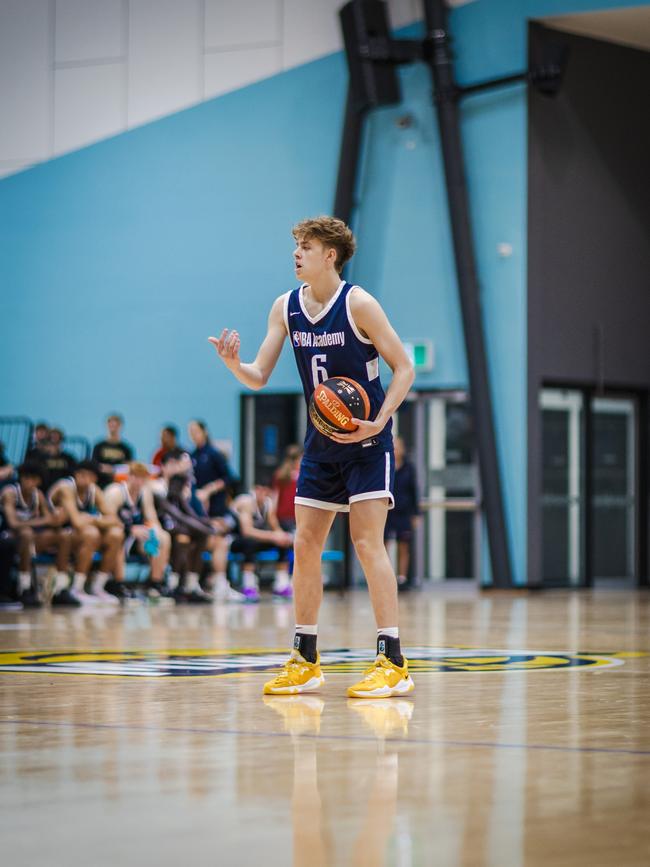 NBA Global Academy's Indy Cotton during the Under-20 and Ivor Burge National Championships. Picture: Taylor Earnshaw