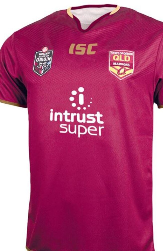 The design of the 2018 Maroons jersey. Picture: Supplied
