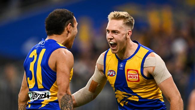 The Eagles made the Crows work for their win. (Photo by Daniel Carson/AFL Photos via Getty Images)