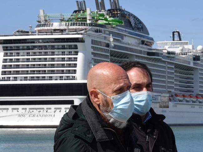 Costa Victoria in port north of Italy. Picture: AFP