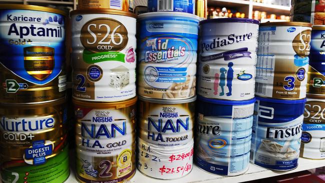 Australian supermarkets are continuing to ration baby formula, as oversees demand grows.