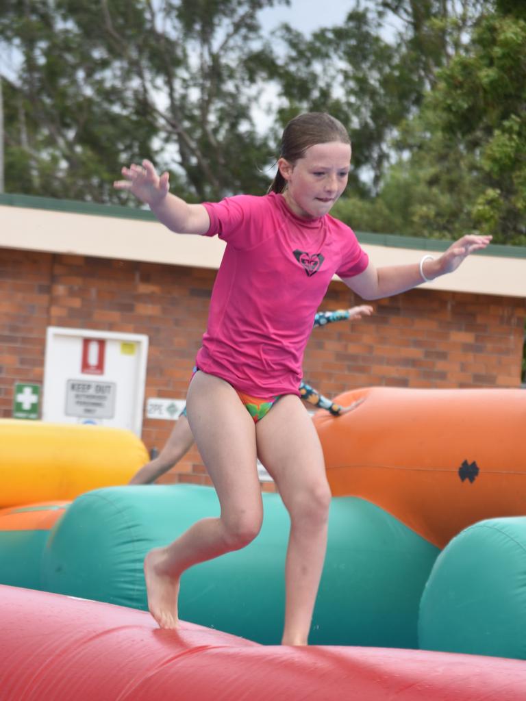 PARTY TIME: There were plenty of splatters and splashes at Dalby's pool party on Saturday.