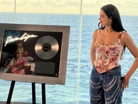 Dua Lipa is honoured at the Crypto Catsle. Picture: Instagram