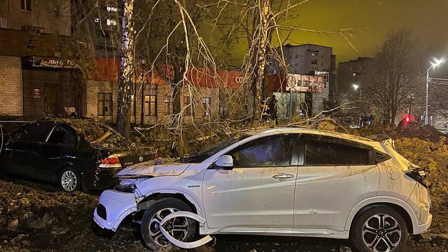 Damage after an explosion in the Belgorod region. Picture: AFP