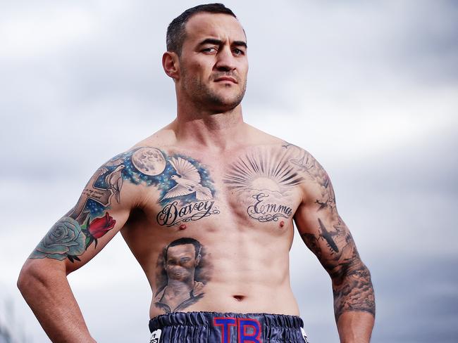 DAILY TELEGRAPH - 5/12/17Australian boxer Tommy Browne pictured in a reserve near his home in Bradbury before the official announcement that he will fight Anthony Mundine on January 17th, 2018. Pic, Sam Ruttyn