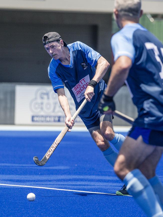 Nightsticks V Hockey Booze , Darren Dittman in the action in the Pan Pacific Masters Games Hockey tournament. Picture: Glenn Campbell