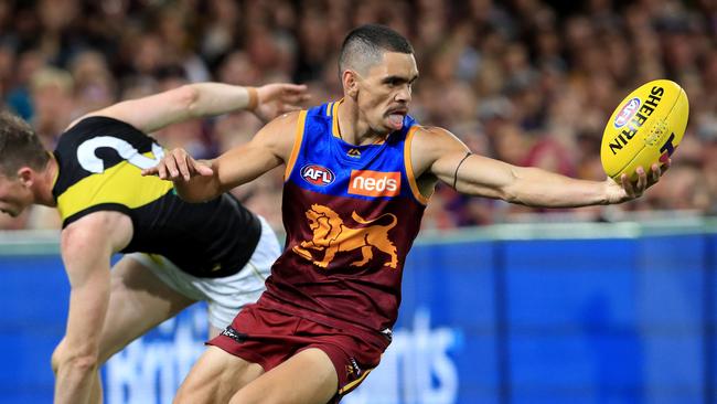 Charlie Cameron looks to have the ball on a string. Picture: Adam Head