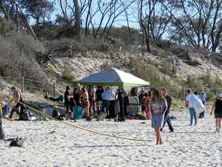 Another recent illegal doof on the beach at Byron Bay. Picture: Contributed